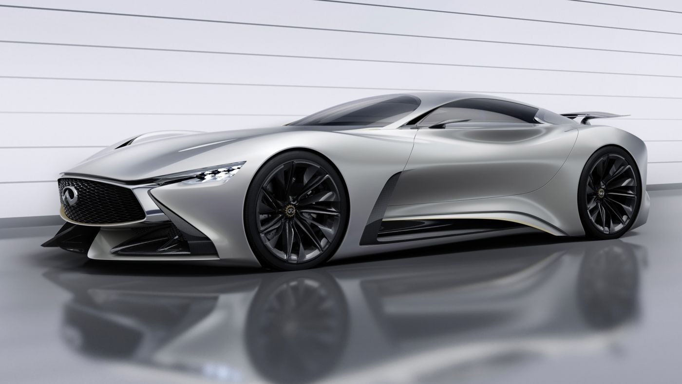 高清晰银白色英菲尼迪概念浪漫旅跑车图片