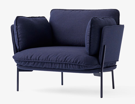 弯曲的支撑座垫,泡沫纺织品包裹胶合板制成