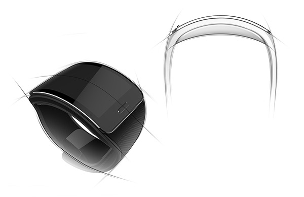 Samsung Gear S三星优雅弯曲的独立智能腕表带-可以定制屏幕钟面和多变的肩带有助于表达自己的风格。---酷图编号1121644