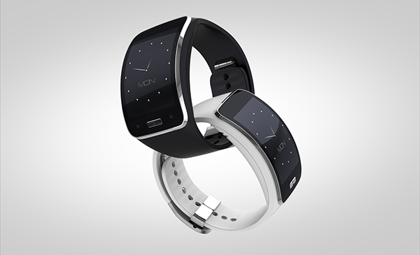 Samsung Gear S三星优雅弯曲的独立智能腕表带-可以定制屏幕钟面和多变的肩带有助于表达自己的风格。---酷图编号1121645