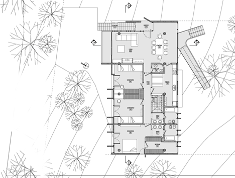 鲁菲娜的房子-一个原始的混凝土住宅,位于阿根廷科尔多瓦以西大约35公里陡峭倾斜的山坡上,混凝土板打造遮阳篷看起来像开放式百叶窗---酷图编号15