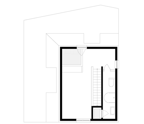 白锥楼-位于韩国首尔,房屋主要围绕最佳位置布局窗户和阳台,是一个可以容纳六套紧凑的一室公寓,以及一个两层楼的复式公寓。---酷图编号1123537