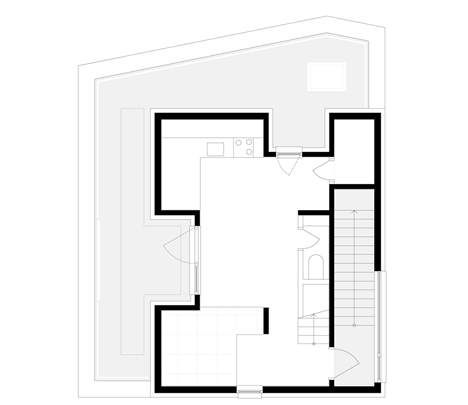白锥楼-位于韩国首尔,房屋主要围绕最佳位置布局窗户和阳台,是一个可以容纳六套紧凑的一室公寓,以及一个两层楼的复式公寓。---酷图编号1123540