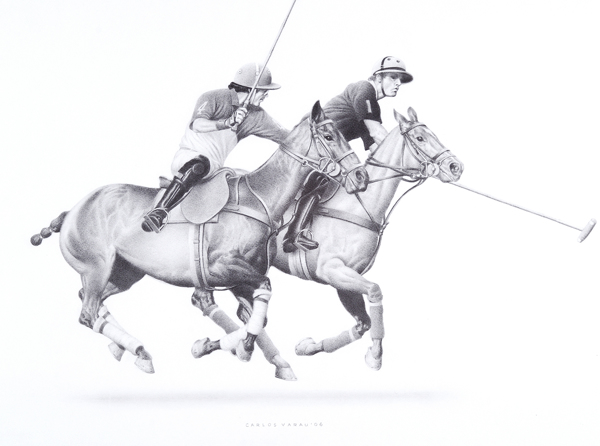Polo Players-手绘骑士打高尔夫球插画设计---酷图编号1124371