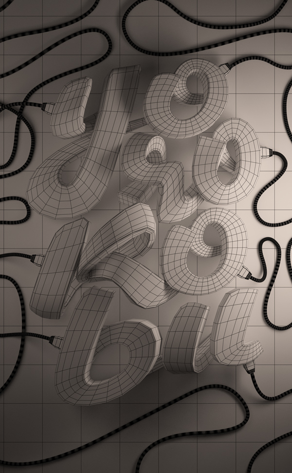 Yorokobu Magazine-蓝色立体霓虹灯设计---酷图编号4