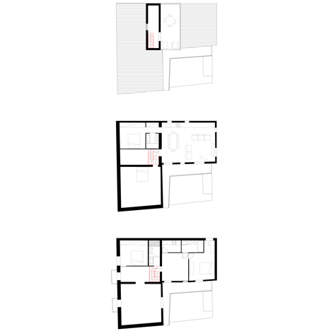 一个古老的渔民的小屋-在西西里岛附近,有一个雕塑般的楼梯,采用黑色金属框架支撑楼梯。木制包装盒和平台,楼梯连接酒店的两层楼,并提供屋顶露台俯瞰城市,熏黑的铁制成的细长方形,橡木胎面。---酷图编号13