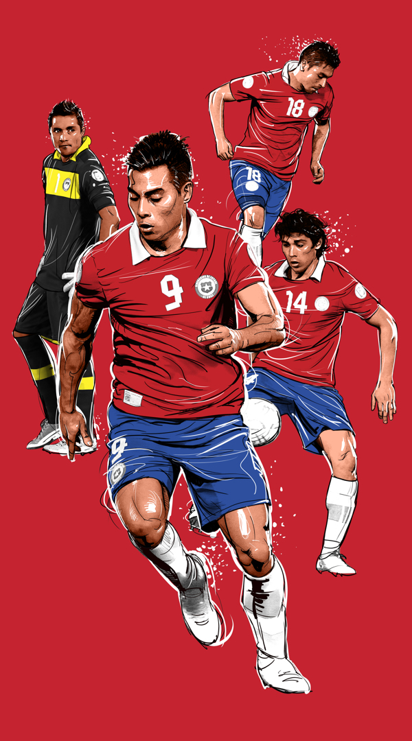 世界杯巴西足球插画---酷图编号2