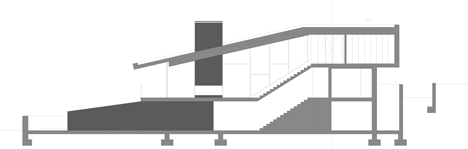 三角花园的白色建筑-在葡萄牙莱里亚山坡上,靠近城市郊区一条高速公路旁。有一个倾斜屋顶,伸出的小正方体其实是一间卧室,翼墙的客厅采用釉面填补了房间的自然光,并可以享有花园和乡村美景---酷图编号11