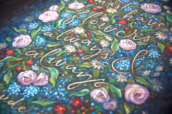 Claude Monet Chalkboard-粉笔手绘黑板涂鸦插画欣赏---酷图编号11