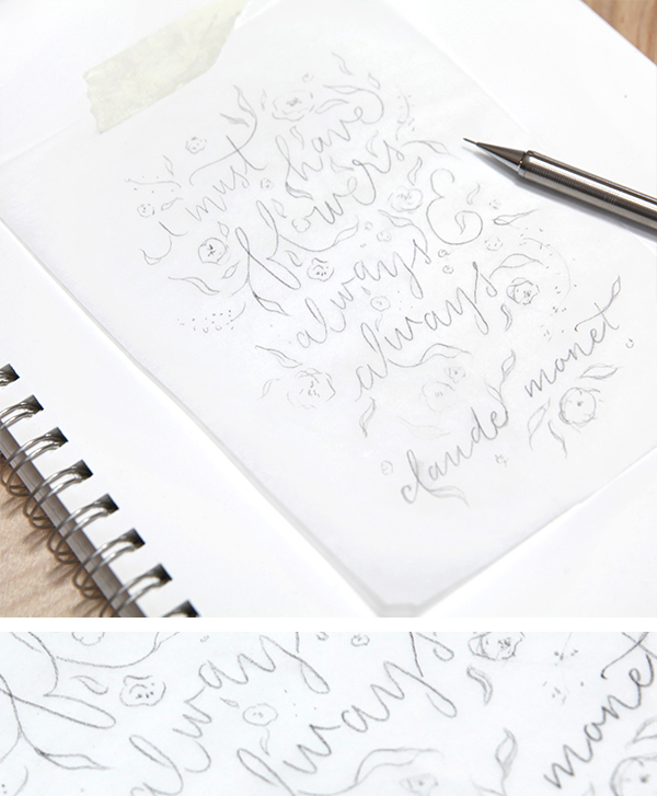 Claude Monet Chalkboard-粉笔手绘黑板涂鸦插画欣赏---酷图编号9