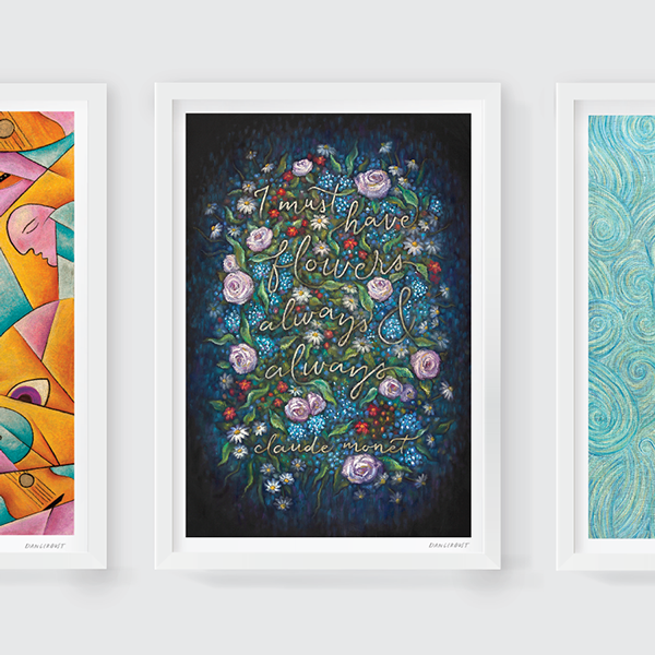 Claude Monet Chalkboard-粉笔手绘黑板涂鸦插画欣赏---酷图编号3