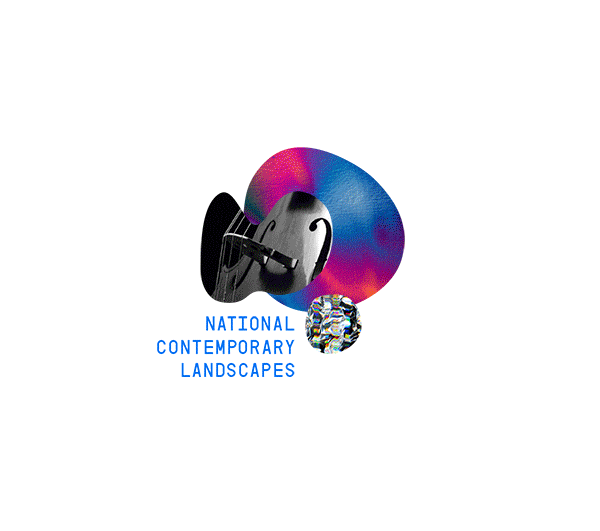 探索澳大利亚当代古典音乐-National Contemporary Landscapes品牌标志设计,采用乐器,景观和当代噪音/抽象音乐体现。---酷图编号1128577