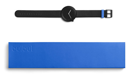 精制圆形而成的腕表设计-蓝宝石晶面,瑞士制造镀金机芯,不锈钢亚光外壳和六种不同组合颜色皮表带,有一个使用寿命长达十年的电池,丹麦KiBiSi工作室作品---酷图编号3