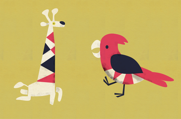 孩子们的动物卡通画illustratio集合---酷图编号21