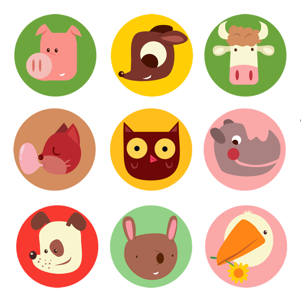 孩子们的动物卡通画illustratio集合---酷图编号9