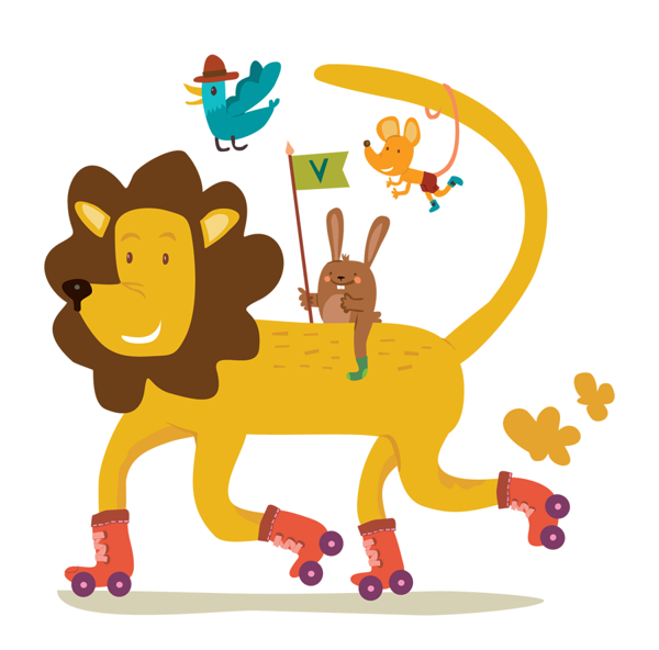 孩子们的动物卡通画illustratio集合---酷图编号3