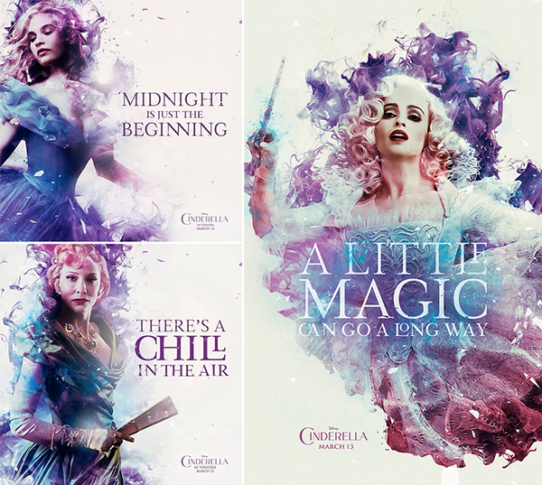 Cinderella-水墨烟雾女性人像插画---酷图编号6