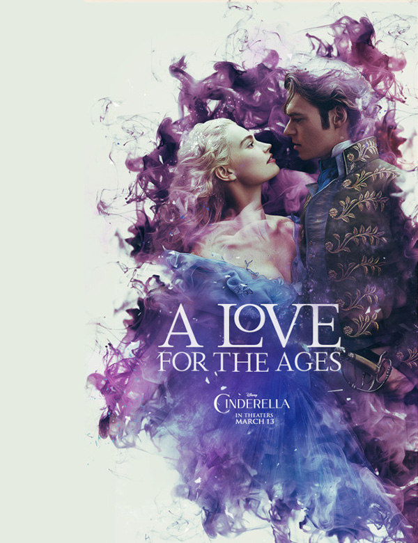 Cinderella-水墨烟雾女性人像插画---酷图编号3