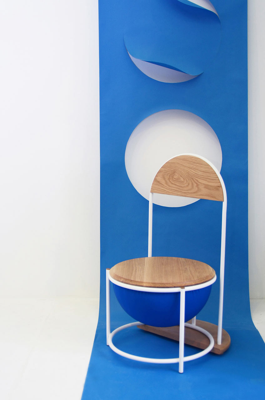 多功能特性椅子-有熟悉舒适的感觉-该座椅可翻转改变双方的高度和功能,靠背可被用作毛巾或衣架---酷图编号6