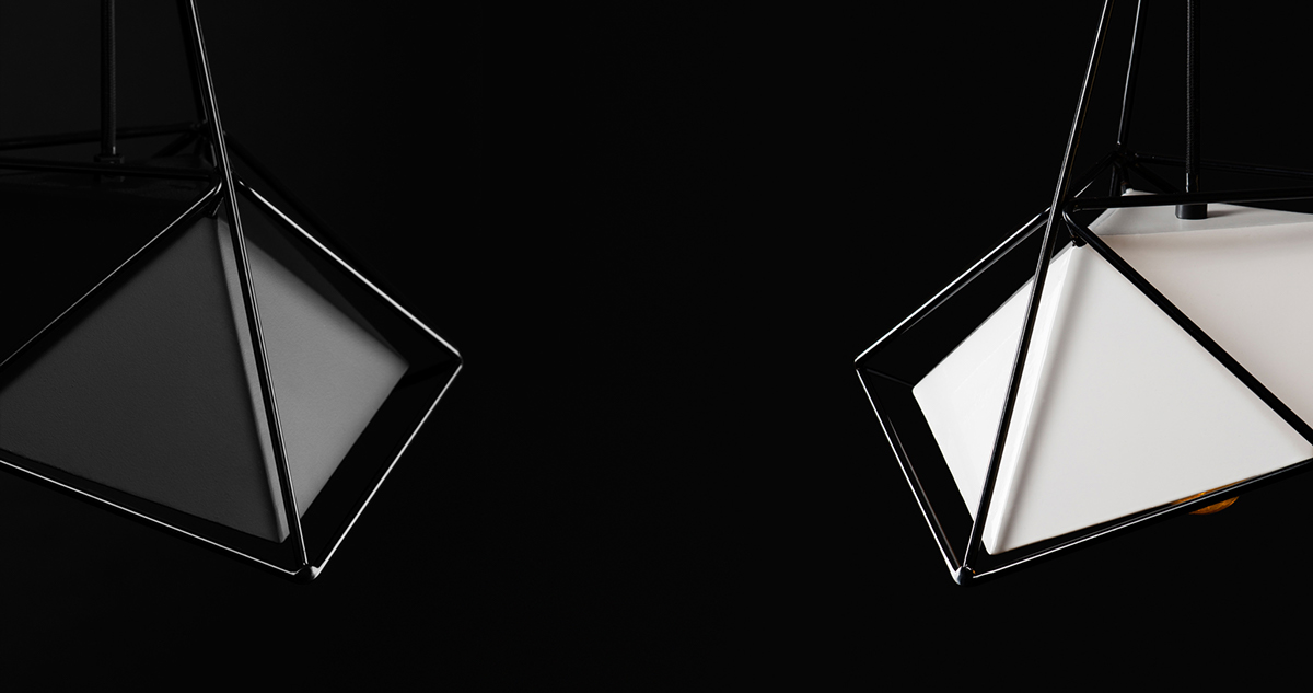 探索现代照明的理念-U32-1-三角形几何金属吊灯设计-不同方向看都呈现不同角度---酷图编号11