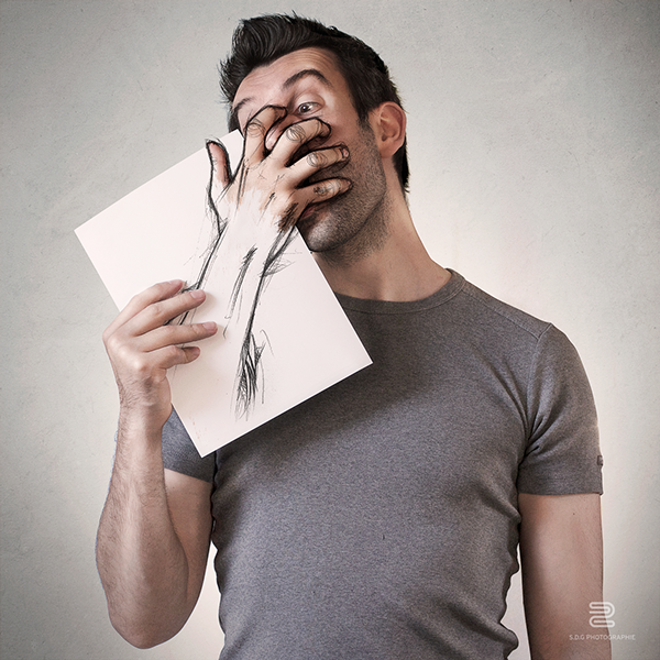 虚实生活人像素描作品---酷图编号10