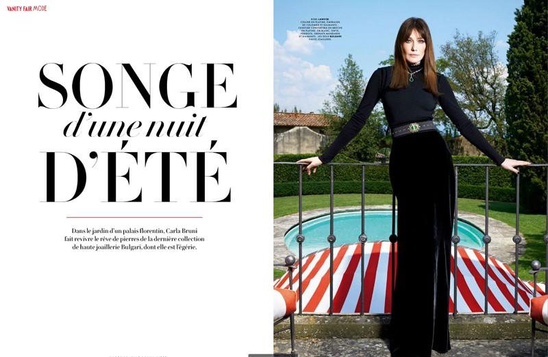 “不眠之夜”-Vanity Fair名利场法国2015年8月-女歌手卡拉・布鲁尼登录封面-一个强大美诱的印象,---酷图编号5