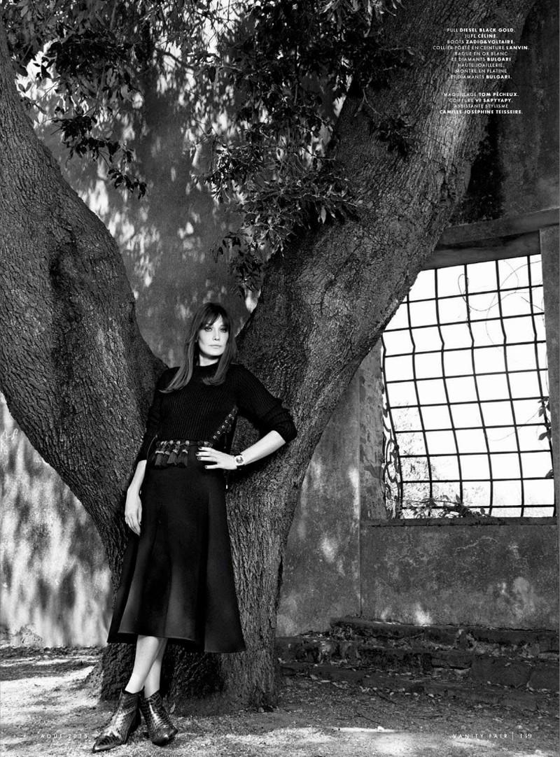 “不眠之夜”-Vanity Fair名利场法国2015年8月-女歌手卡拉・布鲁尼登录封面-一个强大美诱的印象,---酷图编号1