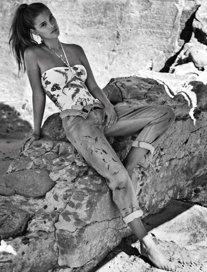 妮娜・阿格戴尔-Cover杂志封面人像-红白蓝色时尚人像---酷图编号3