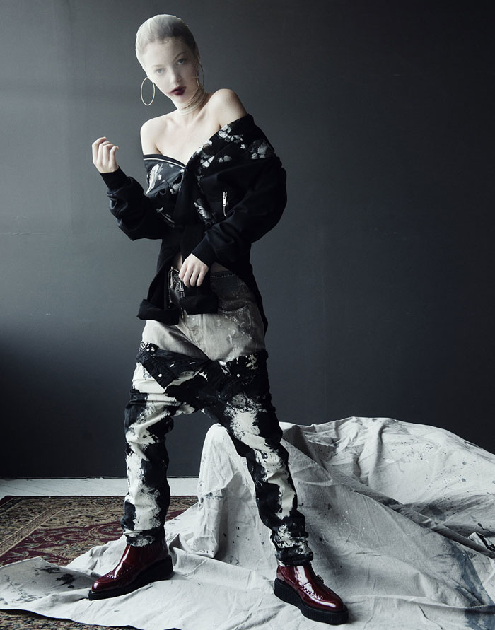 劳拉・汉森西姆斯-W杂志2015年7月-前卫和叛逆的丝袜蒙面人---酷图编号4