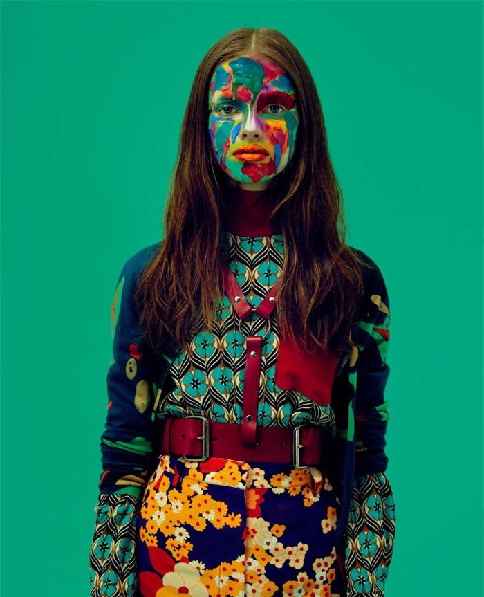 NUMERO中国2015年8月-脸部绘画时尚人像---酷图编号2