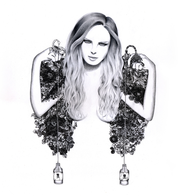 Artworks-时尚手绘人像插画---酷图编号1