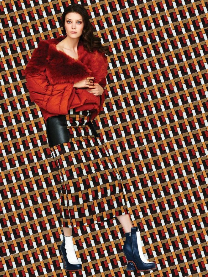 戴安娜摩尔多瓦-VOGUE时尚墨西哥2015年九月-街拍现代几何女装风格---酷图编号4