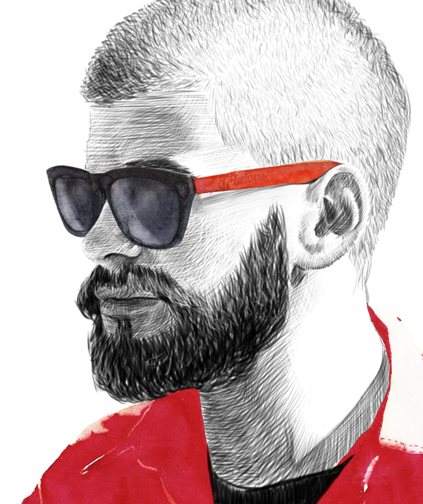 眼镜人像插画设计---酷图编号1