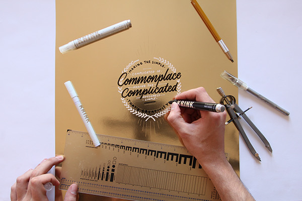 Quoted-手刻烫金字排版设计---酷图编号13