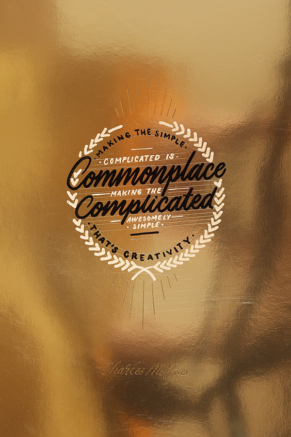 Quoted-手刻烫金字排版设计---酷图编号1