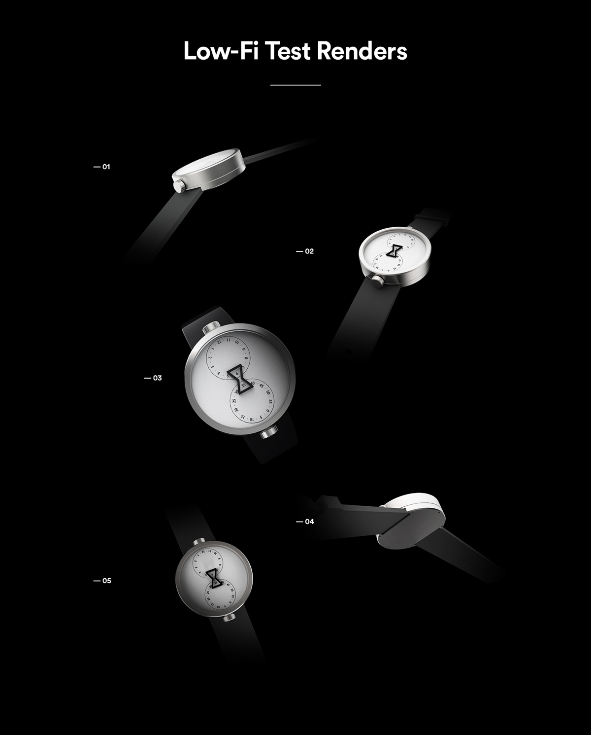 OZO Watch时尚腕表设计-手表具有两个转盘,一用在顶部做小时,而另一个在底部做分钟。---酷图编号4