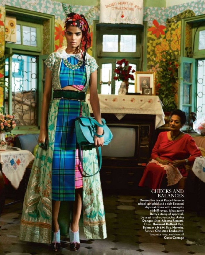 印度的时尚心情-VOGUE时尚印度2015年10月-孟买的西部风格---酷图编号2