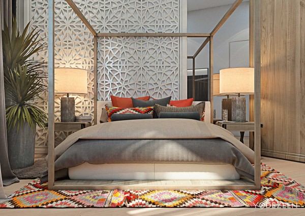 一个友好的儿童乐园公寓设计,有很多好玩的功能。不但有开放的通风地方,还有很多色彩鲜艳温馨儿童玩具---酷图编号8