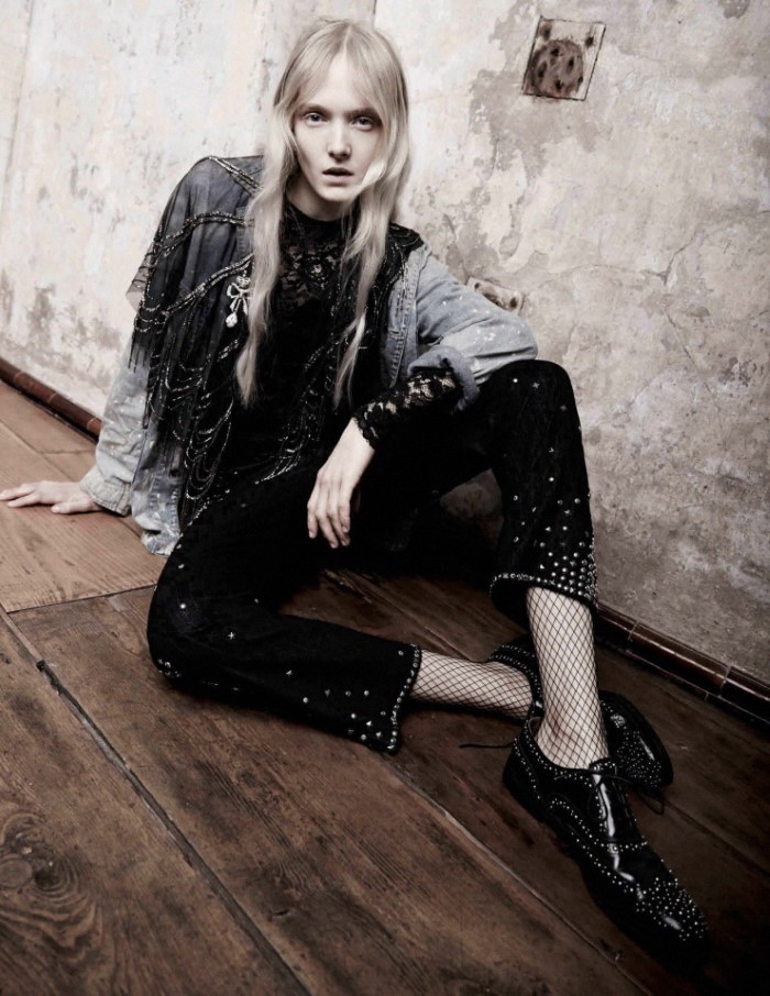 玛雅萨拉蒙-VOGUE时尚荷兰2015年十一月-优雅独特艺术性的女性超模人像时装---酷图编号2