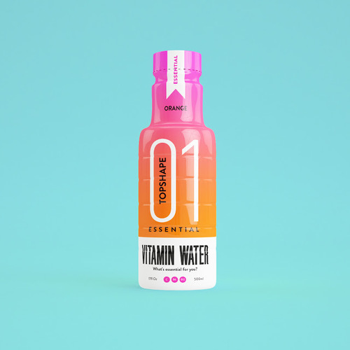 保加利亚丰富的维他命瓶装水包装设计-是补充矿物质,维生素和能量---酷图编号1