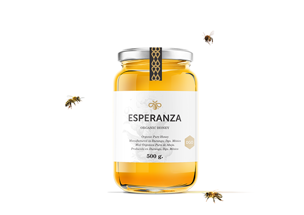 墨西哥Esperanza-有机蜂蜜品牌宣传册设计-围绕着简单和简洁线条,旨在反映品牌荣誉,通过细节的精致手工制造工艺来达到优雅的格调---酷图编号9
