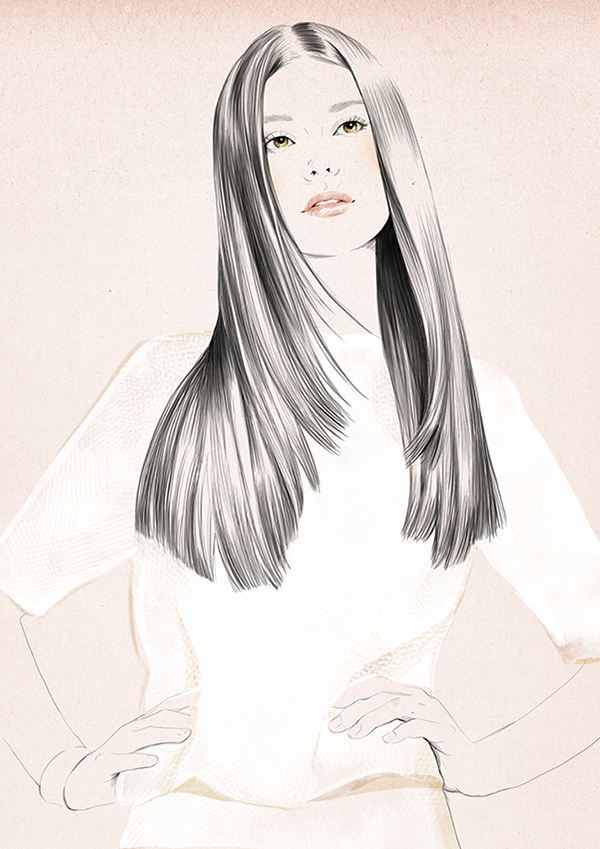 Babyliss Boutique-女性美发产品人像插画设计---酷图编号6