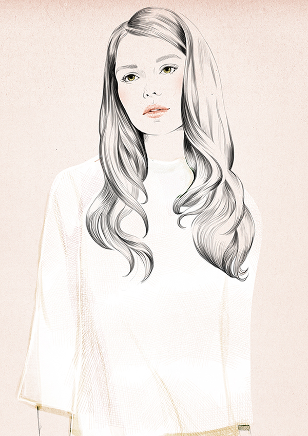 Babyliss Boutique-女性美发产品人像插画设计---酷图编号5