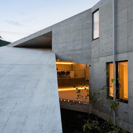 薄壁混凝土侧翼别墅住宅-日本Kubota建筑师作品,拥有六片极薄的墙壁,跟刀片似的---酷图编号7