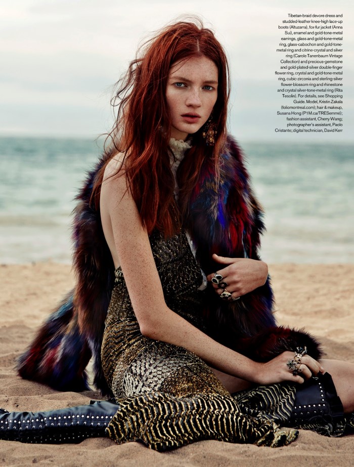 克里斯廷-Elle加拿大十二月-波希米亚海滩女神---酷图编号6