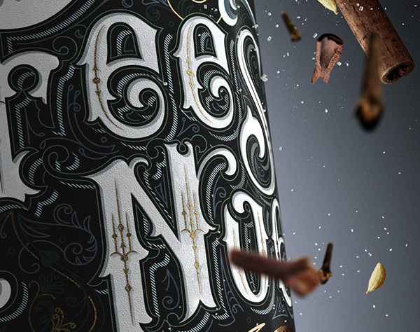 Feest Noel-比利时花丝风格圣诞节酒外包装设计---酷图编号3