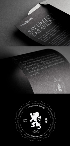 les Avignons超酷黑色宣传册设计