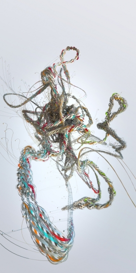 Drehend花纹辫子插画