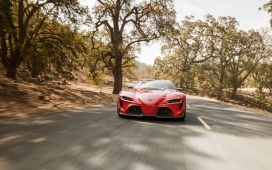 2014高清晰红色toyota丰田FT1概念车正前面壁纸