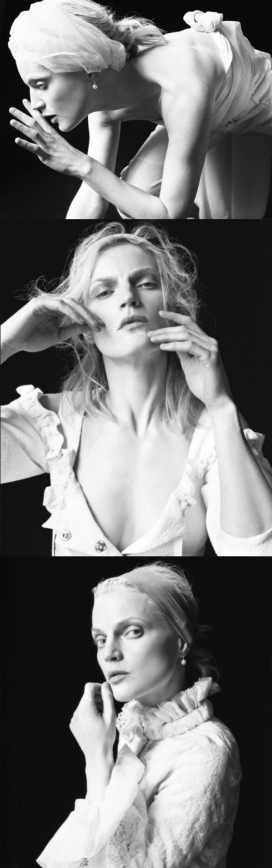 美国模特吉尼维尔登Fat杂志黑白人像秀